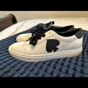 Kate Spade Fez Sneakers- black and white, size 10